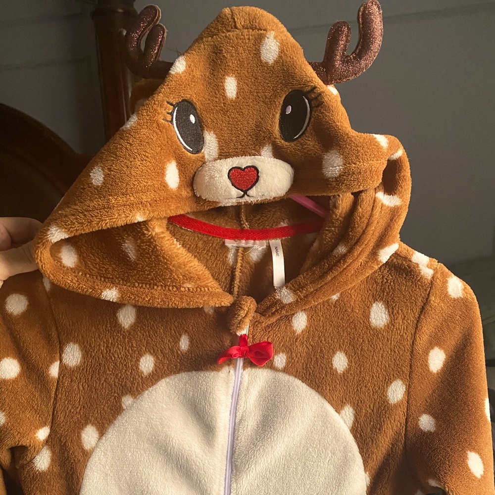 H&M Reindeer onesie girls size 8